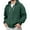 02# Army Green, variant on Qwertyu Hoodies for Men Waffle Knit Full Zip Up Hooded Sweatshirts Loose Casual Textured Pullover Sweatshirts with Pocket Brown 2XL