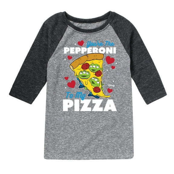 Toy Story - You're The Pepperoni To My Pizza - Toddler And Youth Raglan Graphic T-Shirt