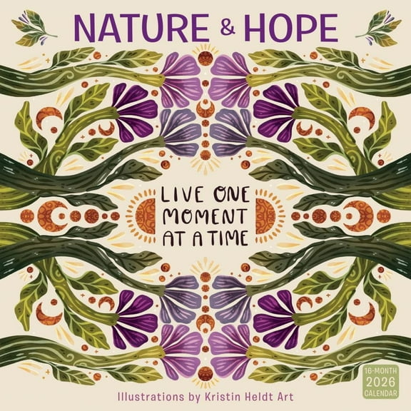 Sellers Publishing, Nature and Hope By Kristin Heldt 2026 Wall Calendar, 12'' X 12'', 16-Month Calendar with Stapled Binding