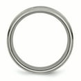 thumbnail image 2 of Titanium Grooved 8mm Brushed and Polished Band Ring 13 Size, 2 of 6