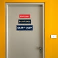 thumbnail image 6 of All Quality Standard Staff Only Wall or Door Sign | Easy Installation | Office Workplace Signs | Enhanced Security ‌ - White/Red - Small (10 Pack), 6 of 9