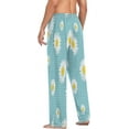 thumbnail image 5 of Daisy Flowers Polka Dot Blue Men's Pajama Pants Lightweight Sleepwear Bottom Lounge Pants, 5 of 6