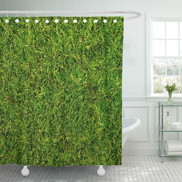 SUTTOM Green Nature Moss Natural Plant Shower Curtain 66x72 inch