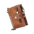thumbnail image 1 of Mens Wallet Cowhide Leather Wallet Credit Card Holder RFID Bifold Brown, 1 of 8