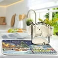 thumbnail image 5 of SKYSONIC Christmas Dish Drying Mat for Kitchen Counter,Snowflake Santa Xmas Tree Ultra Absorbent Reversible Microfiber Dishes Drying Rack Pad Heat-resistant Mats 16x18in, 5 of 7