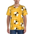 thumbnail image 4 of Haiem Hip Hop Hipster Baseball Jersey Button Down Shirts Sports Uniforms Men Women Jersey(Cute Bee Butterfly Yelllow,Medium), 4 of 9