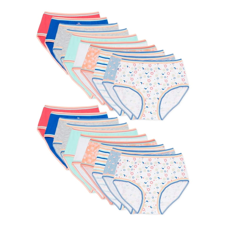 Wonder Nation Girls Brief Underwear 5-Pack, Sizes 4-16 