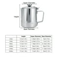 thumbnail image 4 of Frothing Pitcher, No Spill Stainless Steel Mug Simple Modern Fruit  Camping Coffe For Water, 4 of 8