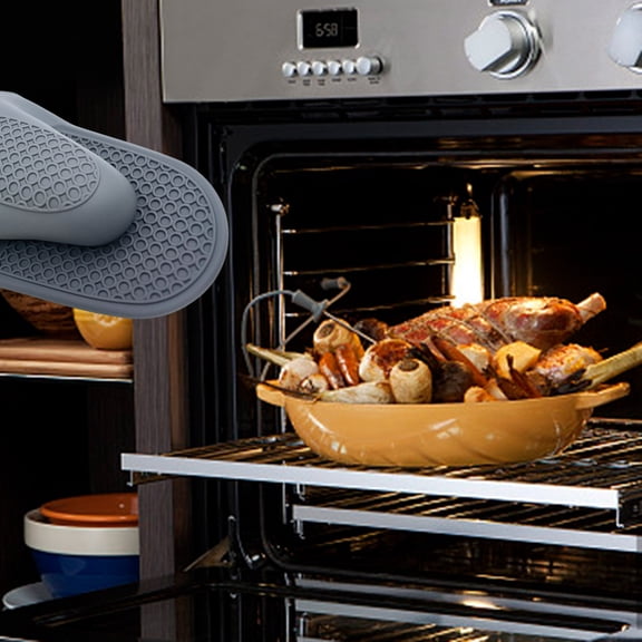 Hot Sale!Mini Silicone Oven Mitts Set Oven Mitts Heat Insulation Oven Gloves For Kitchen Cooking And Baking Protecting Fingers Mini Oven Hand Clips,Durable & Ecofriendly Home Essentials