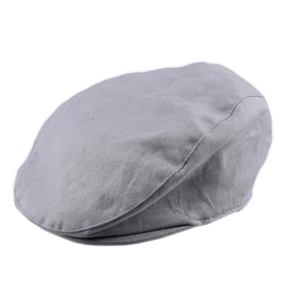 Bienzoe Boy's Cotton Linen Striped Flat Peaked Hat Newsboy Golf Baker Beige 6/8