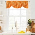 thumbnail image 4 of Tie Up Valances for Windows, Orange Leaf Adjustable Valance Curtains Window Treatment for Living Room/Bedroom, Tropical Botanical Palm Leaf Modernism Rod Pocket Kitchen Curtains & Drapes 54x18 Inch, 4 of 9