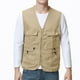 thumbnail image 1 of pstuiky Camisetas sin mangas para hombre, Camiseta de tirantes con cuello en V, multibolsillos y cremallera para exteriores, de color liso y práctica para hombre Chaleco para hombre xxxl, 1 of 7