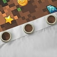 thumbnail image 4 of jejeloiu Miners Games Curtains Pack of 2 (42x84 Each),Pixelated Check Curtains Blackout,Cartoon Gamepad Gaming Bedroom Curtains For Boys Teens,Ultra Soft Home Decor, 4 of 6