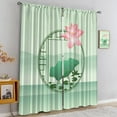 thumbnail image 3 of Japanese Lotus Blackout Curtains 52x84in - Chinese Traditional Ink Painting Window Treatments, Thermal Insulation and Sound Insulation Window Treatments for Living Room Bedroom Office Balcony, 3 of 6