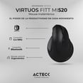 thumbnail image 3 of Mouse Ergonomico Acteck VIRTUOS FITT MI520 2400dpi 6 Botones Inalambrico Negro, 3 of 6