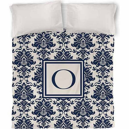 IDG Damask Monogram Duvet Cover, Blue