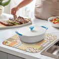 thumbnail image 2 of Pioneer Flower Floral Print Pattern Dish Drying Mat for Kitchen 1 Pack, Ultra Absorbent Microfiber Dishes Drainer Mats,16"x18", 2 of 6