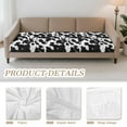 thumbnail image 2 of Xoenoiee Black Cow Print Stretch Seat Cushion Covers, Washable Sofa Slipcovers Couch Cushion Covers Removable Furniture Protector Large-Chair Cushion Slipcovers, 2 of 7
