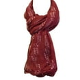 thumbnail image 4 of Wrapables? Lightweight Musical Notes Infinity Scarf, Red, 4 of 6