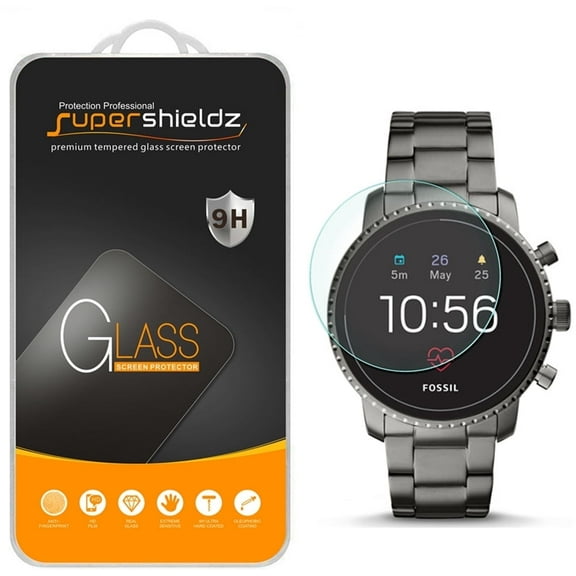 [1-Pack] Supershieldz for Fossil Q Explorist HR (Gen 4) Tempered Glass Screen Protector, Anti-Scratch, Anti-Fingerprint, Bubble Free