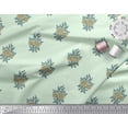 thumbnail image 3 of Soimoi Rayon Fabric Leaves & Floral Block Print Sewing Fabric Yard 56 Inch Wide, 3 of 3