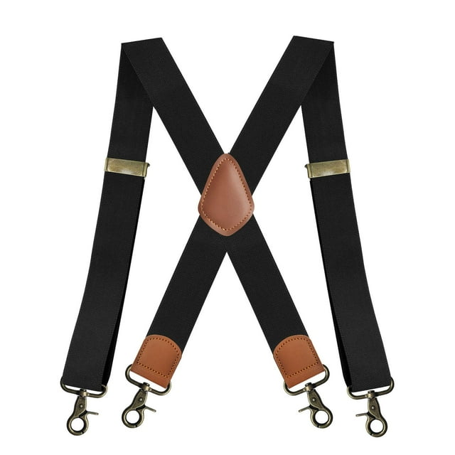 Bretelles pour Hommes, Bretelles Robustes, Cosplay d'Halloween, Robe de Noël, Noir Lourd