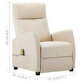 thumbnail image 4 of vidaXL Electric Massage Chair Cream Fabric, 4 of 5