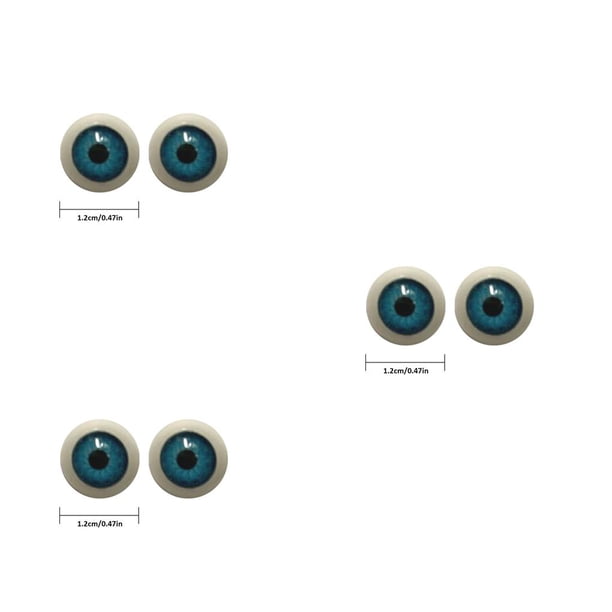 Injueey Globo ocular de 12mm para manualidades, muñeca con ojos, juguetes de animales, de globos oculares, accesorio aterrador, reparación Type1 NO1 Injueey CBP120520