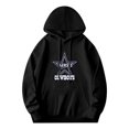 thumbnail image 3 of Women's Long Sleeve Hooded Pullover Sweatshirt Relaxed Fit Front Pocket Star Design with ' AERS ' & ' CCW ' Text, 3 of 7