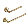 thumbnail image 1 of Juego de Accesorios del Cuarto BañO 2 Piezas: Toallero y Soporte para Papel HigiéNico Pared LatóN Envejecido, Bronce Cepillado, 1 of 7