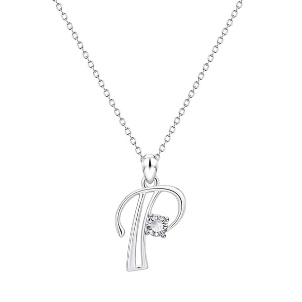 26 Initial Alphabet Shape Rhinestone Collar para Mujeres Collares para Mujeres A Z 26 Alphabet Initial Silver Collares para Mujeres Niñas