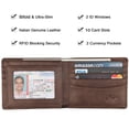 thumbnail image 3 of Billetera HIMI de piel auténtica con bloqueo RFID para hombre, 3 of 7
