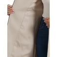 thumbnail image 5 of INSPIRE CHIC Classic Stand Collar Coat for Women's Zip Up Trench Coats with Belt XL Beige, 5 of 6