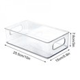 thumbnail image 1 of Stackable Plastic Food Storage Bins - Refrigerator Organizer With Handles For Pantry  Fridge  Freezer  Kitchen  Countertops  Cabinets - Clear Can Organizer, 1 of 6