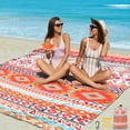 thumbnail image 2 of Beach Blanket, Sandproof Beach Mat, Waterproof Quick Drying Lightweight Outdoor Aztec Picnic Mat, 2 of 2