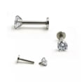 thumbnail image 3 of K-KED 10 PCS/lot Labret Bar Monroe Piercing CZ Zirconia Lip Stud Tragus Body Jewelry-16G 6mm, 3 of 6