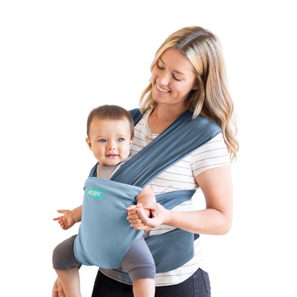 MOBY - Easy Wrap Baby Carrier Wrap - Designed To Combine The Best Features Of A Baby Wrap and Baby Carrier In One - The Perfect Child Carrier - Great For Babywearing, Nursing, And Keeping Baby Close