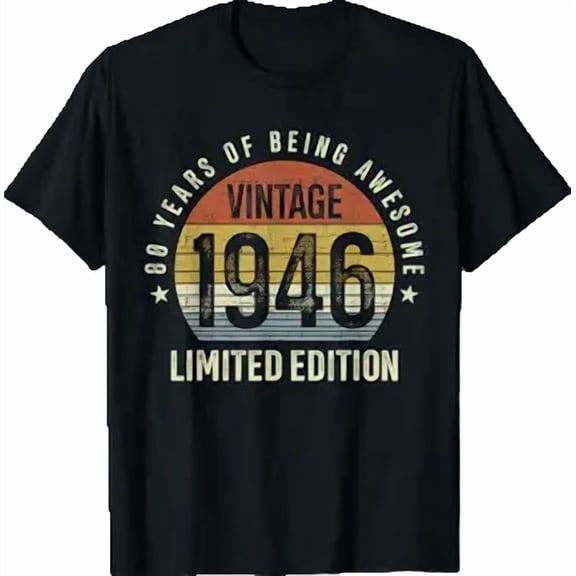 80th Birthday 1946 80 Years Old Vintage T-Shirt