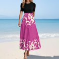 thumbnail image 1 of WILLBEST Vestidos Casuales Vestido de Verano de Manga Corta con Estampado Floral para Mujer Vestido Casual de Verano con Cuello Redondo y Cremallera En La Espalda con Ajuste Extra Grande, 1 of 3