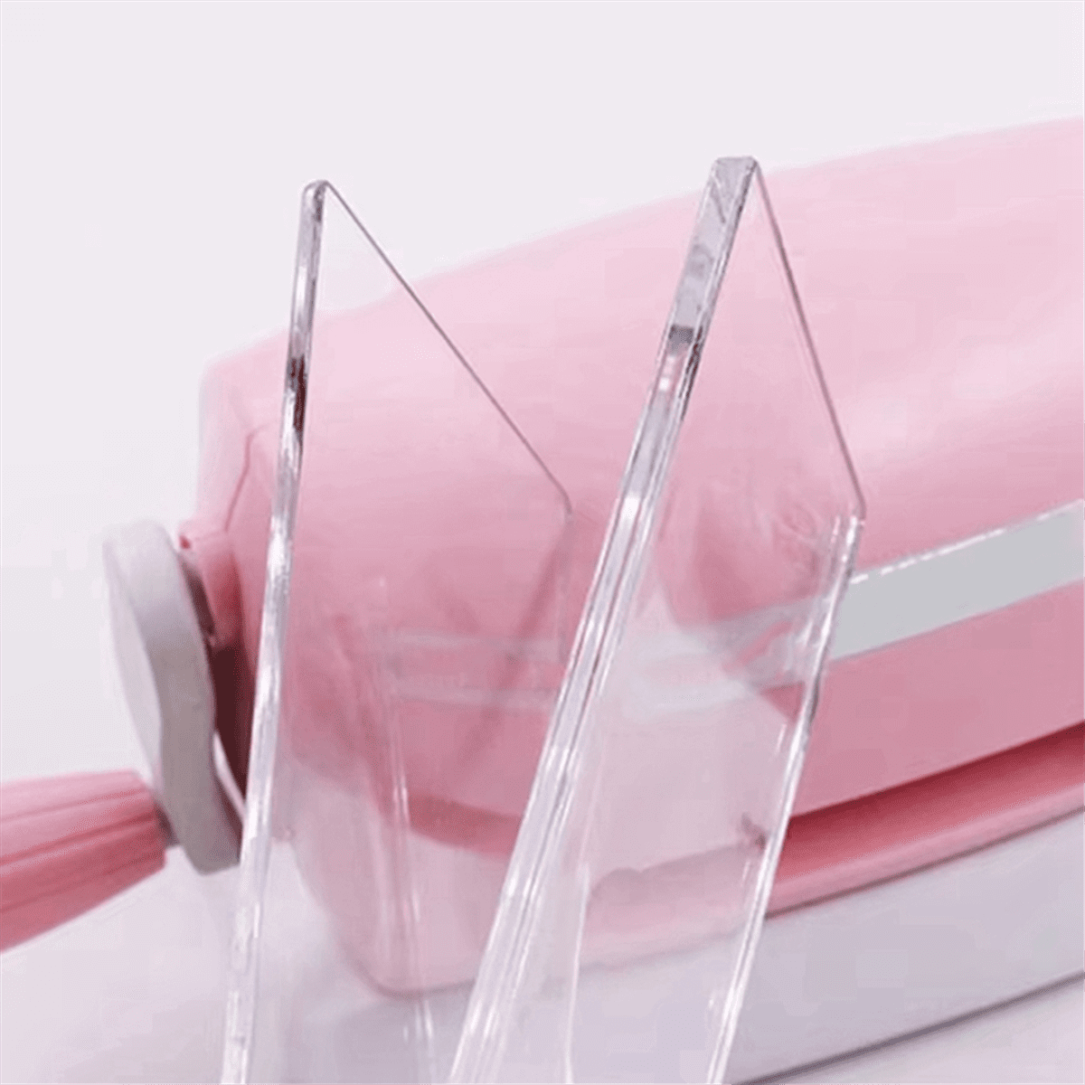 Manual Die-Cutting Embossing Machine, Mini Open Scrapbook DIY Hand-Made Tools, Card Decorations Pink plastic