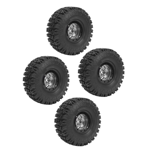JUEGO DE LLANTAS DE LLANTAS RC, 4 llantas de ruedas rc crawler juego de llantas de aleacino de aluminio de 5 estrellas juego de ruedas de llantas rc de 120x46 mm