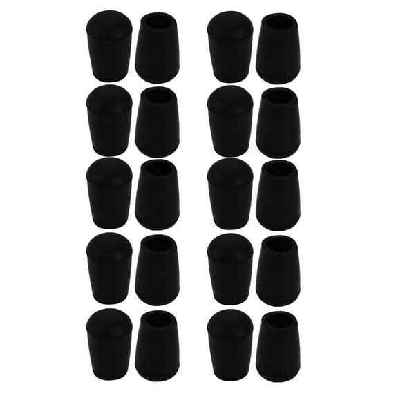 Uxcell 40Pcs Chair Leg Caps Rubber Floor Protector Furniture Feet Covers 8mm Inner Dia