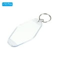 thumbnail image 3 of Uxcell Vintage Motel Keychain Blank Hotel Keychain Rhombus Retro Key Tag Clear White, 3 of 7