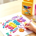 thumbnail image 6 of Puffy Paint Markers 6 Pack, 3D Jelly Pens, Raised Dimensional Drawing Set, DIY Art Supplies for Crafts, Cards & Notebooks, Non-Toxic Popcorn Texture Ink, 6 of 7