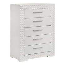 Ives 5-drawer Bedroom Chest of Drawers White High Gloss