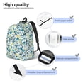 thumbnail image 4 of KLL Floral In Blue Print Travel Laptop Backpack - College Backpack Business Work Bag Nurse Bag Casual Daypack for Weekender Business Hiking -Small, 4 of 6