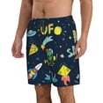 thumbnail image 2 of Bixox Men's Funny Spaceships printing Casual Classic Fit Short Summer Beach Shorts, 2 of 6