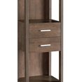 thumbnail image 4 of Benjara BM204138 Transitional Wooden Pier with 4 Open Shelves & 2 Drawers - Brown, 4 of 5