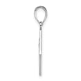 thumbnail image 3 of Auriga Fine Jewelry 14K White Gold Enameled Textured Back Caduceus Medical Disc Pendant for Women, 3 of 6