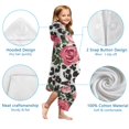 thumbnail image 7 of Pioneer Flower Floral Print Pattern Hooded Bath Towel，60"x35" for Ages 3 To 12 Kids, Quick Dry Lightweight Soft Microfiber Hood Beach Towel Cover Up for Kids, 7 of 7